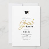 Invitation Arc Moderne 2 Photo Fête de Diplôme Vert (Dos)