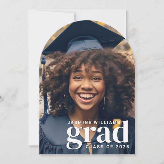 Invitation Arc moderne 2-Photo Graduation (Devant)