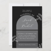 Invitation Arc moderne avec Branches Mariage élégant (Devant)