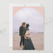 Invitation Arc moderne Boho 2 photos mariage rose pâle (Dos)