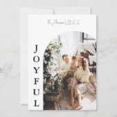 Invitation Arc moderne Boho Noël photo de famille joyeuse (Devant)