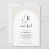 Invitation Arc moderne Boho Oh Quelle fête de Noël amusante (Devant)