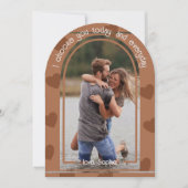 Invitation Arc moderne Boho Photo Terracotta Valentines Day (Devant)