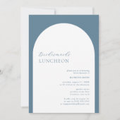 Invitation Arc moderne Dusty Bleu Simple Bridesmaitres Déjeun (Devant)