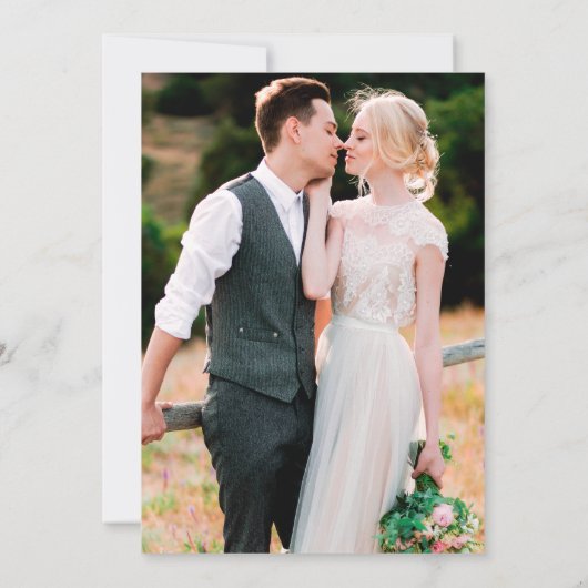 Invitation Arc moderne élégant Mariage Coral Photo (Dos)