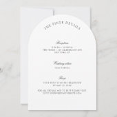 Invitation Arc moderne élégant tout en un Mariage photo (Dos)