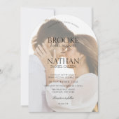 Invitation Arc moderne élégant tout en un Mariage photo (Devant)