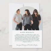 Invitation Arc moderne Elégante Bow Photo Holiday Card (Dos)