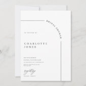 Invitation Arc moderne Fête des mariées noir et blanc Invitat (Devant)