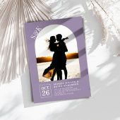 Invitation Arc moderne I Photo I Amethyst Fumée I Mariage