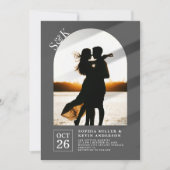 Invitation Arc moderne I Photo I Empereur I Mariage (Devant)
