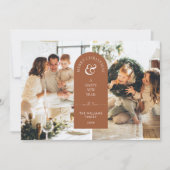 Invitation Arc moderne Joyeux Noël Photo Holiday Card (Devant)