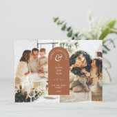 Invitation Arc moderne Joyeux Noël Photo Holiday Card (Debout devant)