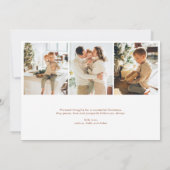 Invitation Arc moderne Joyeux Noël Photo Holiday Card (Dos)