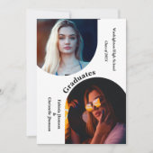 Invitation Arc moderne photo frères et soeurs Double graduati (Devant)