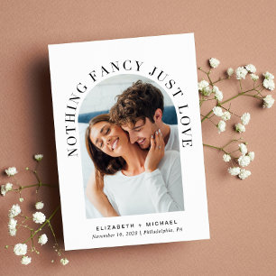 Invitation Arc moderne Photo Rien de fantaisie Juste Amour Ma