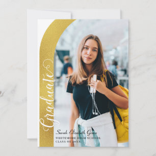 Invitation Arc moderne - Script photo Graduation