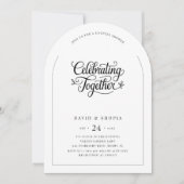 Invitation Arc moderne simple Photo Mariage Couples Douche (Devant)