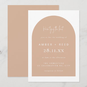 Invitation Arc moderne transparent Mini Mariage Jouer le noeu