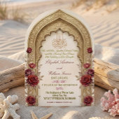 Invitation Arc moorish de la Bismillah Calligraphie Nikkah