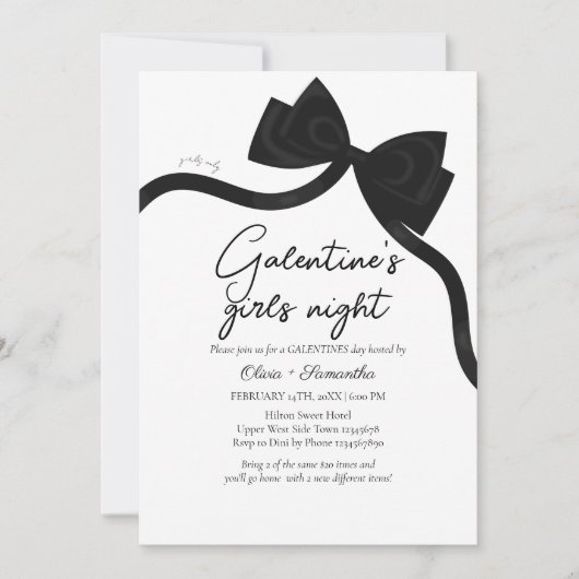 Invitation Arc noir de la petite Saint-Valentin (Devant)