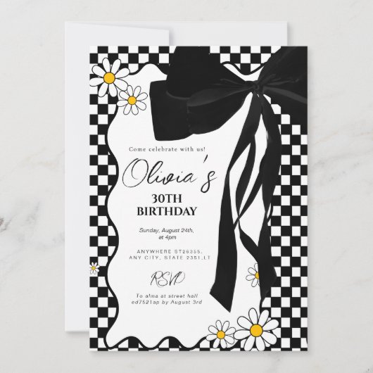 Invitation Arc noir marguerite rétrograde 30e anniversaire (Devant)