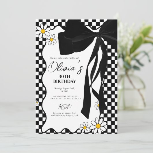 Invitation Arc noir marguerite rétrograde 30e anniversaire (Debout devant)