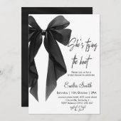 Invitation Arc noir nouant la douche nuptiale (Devant / Derrière)