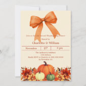 Invitation Arc orange citrouille Thanksgiving Dîner (Devant)