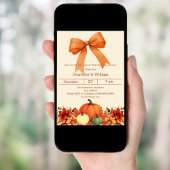 Invitation Arc orange citrouille Thanksgiving Dîner