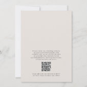 Invitation Arc photo minimal moderne élégant Code QR Mariage (Dos)