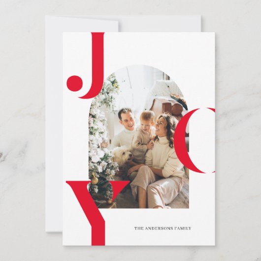 Invitation Arc photo minimal moderne Joie (Devant)