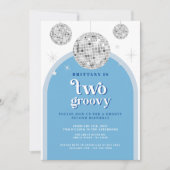 Invitation Arc rétro Disco de la Blue Navy (Devant)