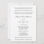 Invitation Arc Romantique Espagnol Photo de Quinceañera Flora (Dos)