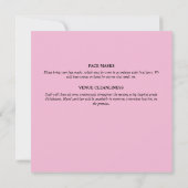 Invitation Arc rose brillant diamant douche nuptiale (Dos)