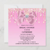 Invitation Arc rose brillant diamant lumières élégant (Devant)