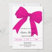 Invitation Arc rose chaud moderne Quinceanera (Devant)
