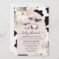 Arc rose Floral Saint Vache Vache Baby shower d'im