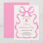 Invitation Arc rose mignon (Devant / Derrière)