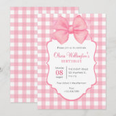 Invitation arc rose pastel (Devant / Derrière)