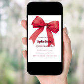 Invitation Arc rouge blanc Quinceanera