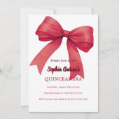 Invitation Arc rouge blanc Quinceanera (Devant)