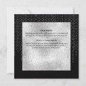Invitation Arc rouge noir diamant shimmer chic glam (Dos)