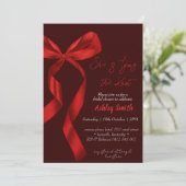 Invitation Arc rouge nouant la douche nuptiale (Debout devant)