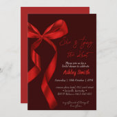 Invitation Arc rouge nouant la douche nuptiale (Devant / Derrière)