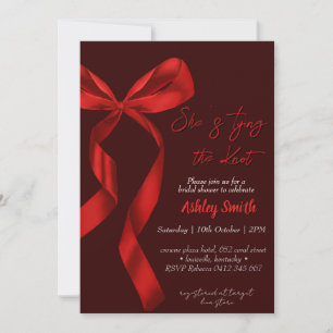 Invitation Arc rouge nouant la douche nuptiale