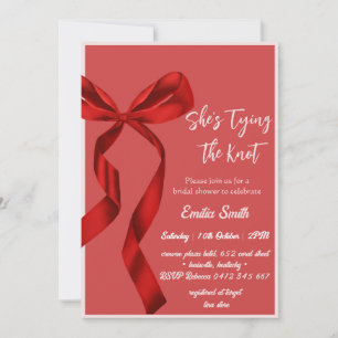 Invitation Arc rouge nouant la douche nuptiale
