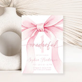 Invitation Arc Rouge Rose Anniversaire Onederful 1 an