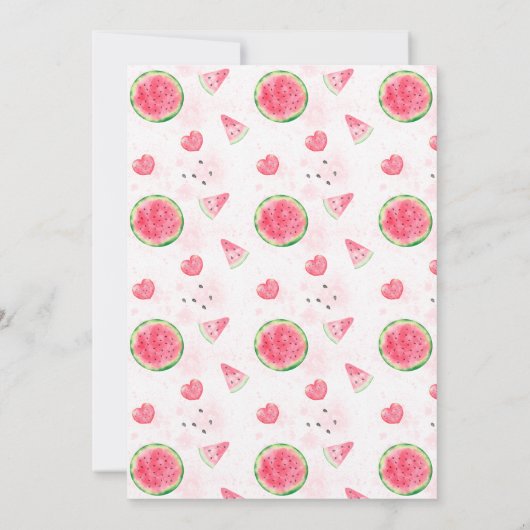 Invitation Arc Rouge Vert Moderne Un Dans Un Melon 1er Annive (Dos)