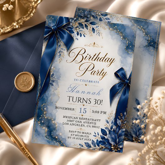 Invitation Arc Royal Bleu 30e Anniversaire